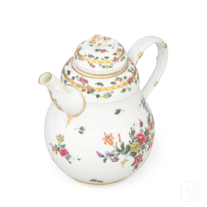 An unusual Champion's Bristol teapot and cover, circa 1775 - 图3